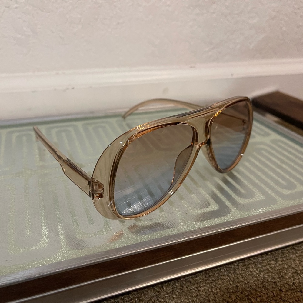 Transparent Aviator Full Frame Sunglasses